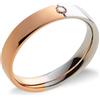 Gioielleria Lucchese Oro Fede Nuziale Oro Rosa e Bianco con Diamante FAD100BR