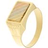 Gioielleria Lucchese Oro Anello Uomo Oro Giallo Bianco Rosa GL100189