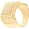 Gioielleria Lucchese Oro Anello Uomo Oro Giallo Bianco Rosa GL100204