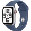 Apple Watch SE GPS + Cellular 40mm Alluminio Argento Cinturino Sport Denim