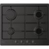 Candy Piano Cottura Gas 4 Fornelli da Incasso 60 cm Nero CHW6BRBB