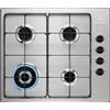 Electrolux EGS6414X Piano Cottura Gas 4 Fornelli da Incasso 60 cm Acciaio Inox