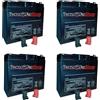 4 Batterie Cicliche per Veicoli Elettrici - Scooter - Biciclette - Monopattini (48V) - 12V 22Ah a Piombo T8
