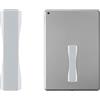 kwmobile Supporto Dita per Tablet - Sostegno Adesivo Fascetta Elastica - Impugnatura Mano Universale Compatibile con iPad Galaxy-Tab Porta Tablet argento