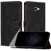 Netany Custodia Compatibile con Samsung Galaxy A520/A5 2017,custodia magnetica in pelle PU con [Slot Cart] [Supporto Stand] [Magnetica] (Nero)