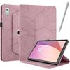 Netany Rotating Custodia per Lenovo Tab M9 2023, con penna PU Pelle Flip Cover, con portapenne Supporto Rotazione 360 Protettiva Cover - Oro Rosa