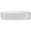 TMISHION Vassoio Manicure Inox 13x5cm, Supporto Unghie Ergonomico Portatile per Casa e Salone, Igienico