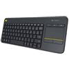 Logitech Tastiera Logitech K400 PLUS - Wireless, Touchpad integrato, Black, Layout DE