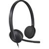 Shop Logitech Cuffie Logitech H340 Cavo Over-the-head Stereo - Nero - Binaural - Semi-Aperto - 20 ...