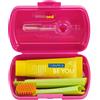 CURADEN AG Curaprox Travel Set - spazzolino da viaggio + dentifricio + scovolino - Rosso