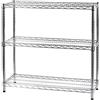 Archimede Sistema Componibile, Scaffale Tre Ripiani, Grigio (Cromato), 91 x 36 x 90 cm
