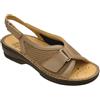 SCHOLL SHOES Gelsomina Nappa Leather Elasticated Textile Womens Taupe N40 Dr.Scholl's®