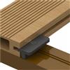 VALDERN 500 clip in plastica composita con viti nere, elementi di fissaggio nascosti, clip a T in WPC, fissaggi multipack, 19 x 38 x 11 mm