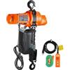 VEVOR Paranco Elettrico a Catena, Capacità Carico 998kg, Altezza Sollevamento 3m, Gru a Ponte Monofase 230V con Catena, Telecomando Cavo per Garage, Magazzino, Hotel, Officina, Uso Commerciale