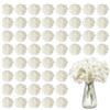 VEVOR Fiori Artificiali, 65 Pezzi di Ortensia Finta Bianca in Seta dall'Aspetto Realistico, Sfusa, Finta Bianca con Steli per Bouquet da Sposa Fai da Te, Centrotavola per Casa Decorazioni