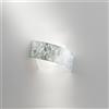 Gea luce CAMILLA A/P - APPLIQUE IN METALLO E VETRO FOGLIA ARGENTO 2 LUCI E14