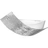 Gea luce CAMILLA P/M - PLAFONIERA IN METALLO E FOGLIA IN VETRO ARGENTO 2 LUCI ATTACCO E14 L.63,5CM