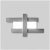 Gea luce DOHA P/G - APPLIQUE COLORE ACCIAIO IN ALLUMINIO E METACRILATO A LED 3000K 4470LM 50W 104X63CM