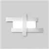 Gea luce DOHA P/G - APPLIQUE COLORE BIANCO IN ALLUMINIO E METACRILATO A LED 3000K 4470LM 50W 104X63CM