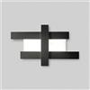 Gea luce DOHA P/G - APPLIQUE COLORE NERO IN ALLUMINIO E METACRILATO A LED 3000K 4470LM 50W 104X63CM