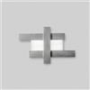 Gea luce DOHA P/M - APPLIQUE COLORE ACCIAIO IN ALLUMINIO E METACRILATO A LED 3000K 3750LM 40W 84X55CM