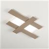 Gea luce DOHA P/M - APPLIQUE COLORE TORTORA IN ALLUMINIO E METACRILATO A LED 3000K 3750LM 40W 84X55CM