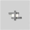 Gea luce DOHA P/P - APPLIQUE COLORE ACCIAIO IN ALLUMINIO E METACRILATO A LED 3000K 2620LM 30W 65,5X49CM