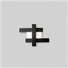 Gea luce DOHA P/P - APPLIQUE COLORE NERO IN ALLUMINIO E METACRILATO A LED 3000K 2620LM 30W 65,5X49CM