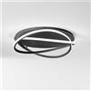 Gea luce ATIA P/M - LAMPADARIO A SOFFITTO NERO A LED 3000K 2600LM 50W IN ALLUMINIO E SILICONE DIMMERABILE D.60CM