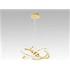 Gea luce CINZIA S - LAMPADARIO A SOSPENSIONE ORO 3000K 2300lm 46W DIMMERABILE