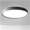 Gea luce AVA P/G - PLAFONIERA IN ALLUMINIO NERO A LED 3000-4000K 5200-5400LM 80W DIMMERABILE D.80CM