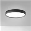 Gea luce AVA P/M - PLAFONIERA IN ALLUMINIO NERO A LED 3000-4000K 4500-4600LM 60W DIMMERABILE D.60CM