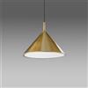 Gea luce BARBIE S/G - LAMPADARIO A SOSPENSIONE IN ALLUMINIO OTTONE/BIANCO OPACO 1 LUCE ATTACCO E27 D.40CM