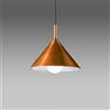 Gea luce BARBIE S/G - LAMPADARIO A SOSPENSIONE IN ALLUMINIO RAME/BIANCO OPACO 1 LUCE ATTACCO E27 D.40CM