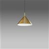 Gea luce BARBIE S/P - LAMPADARIO A SOSPENSIONE IN ALLUMINIO OTTONE/BIANCO OPACO 1 LUCE ATTACCO E27 D.30CM