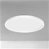 Gea luce AELA P/G - PLAFONIERA LED IN ALLUMINIO BIANCO 3000K-4000K 3900-4000lm 60W+12W DIMMERABILE D.80CM