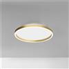 Gea luce AELA P/M - PLAFONIERA A LED IN ALLUMINIO ORO 3100-3200lm 3000-4000K 50W+10W D.60CM