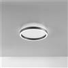 Gea luce AELA P/P - PLAFONIERA A LED IN ALLUMINIO NERO 1900-2000lm 3000-4000K 30W+6W D.40CM