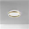 Gea luce AELA P/P - PLAFONIERA A LED IN ALLUMINIO ORO 1800-1900lm 3000-4000K 30W+6W D.40CM