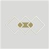 Gea luce AFRODITE P/M - APPLIQUE ALLUMINIO GOLD LED 3 QUADRATI 3000K 2000LM 40W DIMMERABILE
