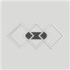 Gea luce AFRODITE P/M - APPLIQUE ALLUMINIO TITANIO LED 3 QUADRATI 3000K 2000LM 40W DIMMERABILE