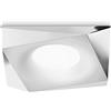 Gea luce GFA163- FARETTO DA INCASSO 1 LUCE ATTACCO GU10 CROMO LUCIDO ALLUMINIO QUADRATO 8,9CM