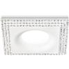Gea luce GFA211- FARETTO DA INCASSO CON 3 STRISCE STRASS QUADRATO 9,9X9,9CM BIANCO 1 LUCE ATTACCO GU10