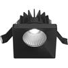 Gea luce GFA304- FARETTO DA INCASSO IN ALLUMINIO A LED 3000K 700LM 9W QUADRATO 7CM NERO