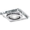 Gea luce GFA321- FARETTO QUADRATO 8CM IN METALLO E CRISTALLO FINITURA CROMO 1 LUCE ATTACCO GU10