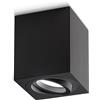 Gea luce GFA332- FARETTO H. 9,6CM QUADRATO NERO ORIENTABILE IN ALLUMINIO 1 LUCE ATTACCO GU10
