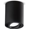 Gea luce GFA352- - FARETTO H. 9,6CM TONDO NERO ORIENTABILE IN ALLUMINIO 1 LUCE ATTACCO GU10
