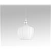 Gea luce CLEOFE S/10 - LAMPADARIO SOSPESO 1 LUCE ATTACCO E27 IN VETRO COLORE BIANCO D.24CM