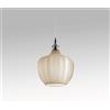 Gea luce CLEOFE S/10 - LAMPADARIO SOSPESO 1 LUCE ATTACCO E27 IN VETRO COLORE OCRA D.24CM