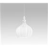 Gea luce CLEOFE S/11 - LAMPADARIO SOSPESO 1 LUCE ATTACCO E27 IN VETRO COLORE BIANCO D.23CM